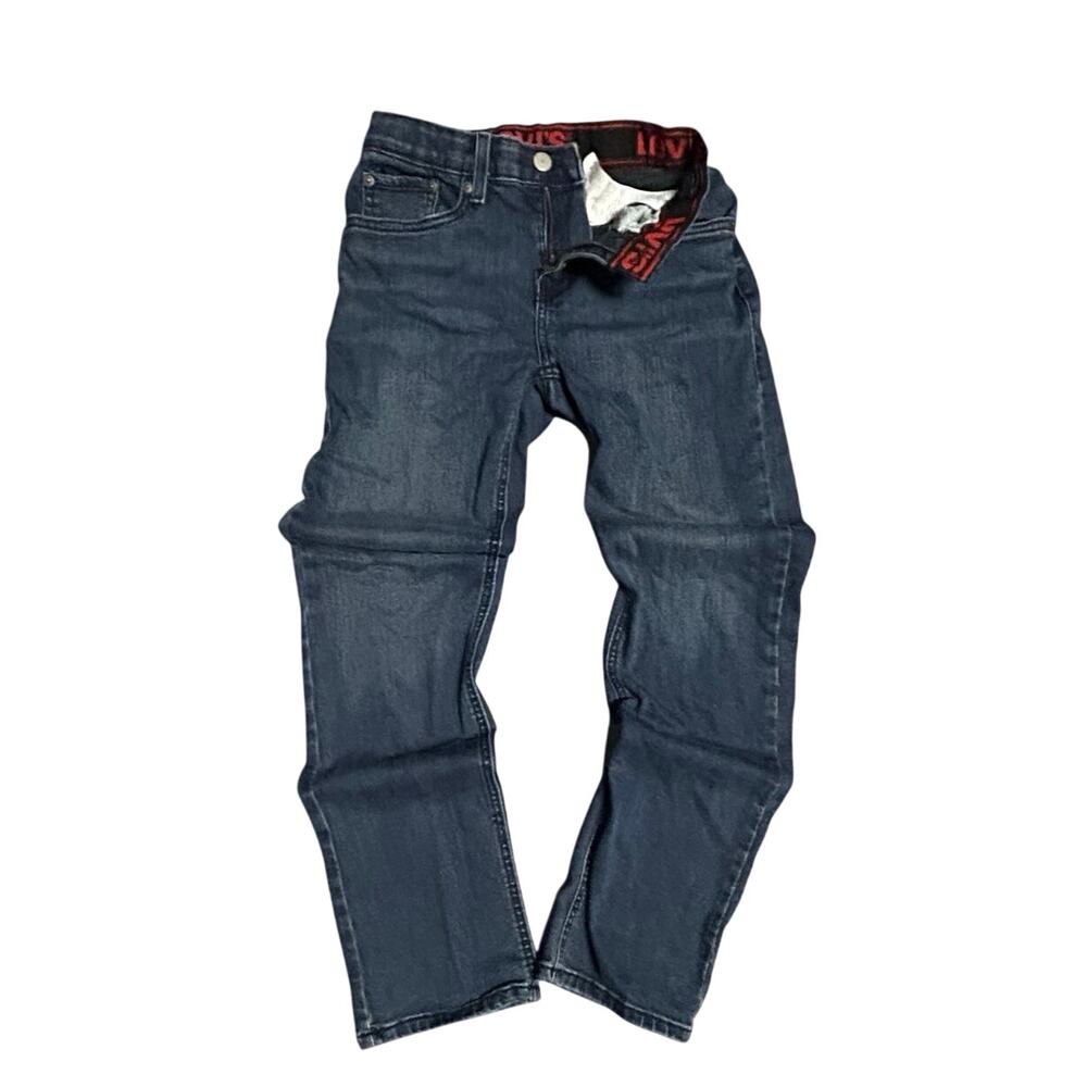 Size 12 boys Levi’s 514 dark wash straight denim jeans in excellent condition
